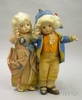 Composition George and Martha Washington Dolls