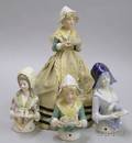 Four Porcelain Half Dolls