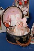 Armand Marseille PaintedBisque Head Baby with Suitcase