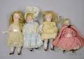 Four Small AllBisque Dolls