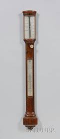 Rosewood Bowfronted Stick Barometer by Watkins  Hill