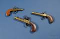 Three Brass CanonBarreled Pocket Pistols