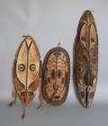 Three African carved masks