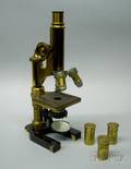 Lacquered Brass Microscope by E Leitz