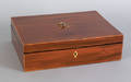 English mahogany traveling dresser box ca 1800
