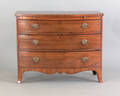 George III mahogany bowfront chest of drawers late 18th c