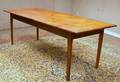 Country Federalstyle Pine Breadboardtop and Maple Taperedleg Harvest Table