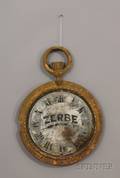 Painted and Gilded Cast Iron and Zinc Doublesided Pocket Watch Trade Sign