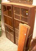 Glazed Stained Pine TwoDoor Cabinet