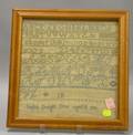 Framed American Sampler Sophia Dwight 1818