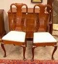 Pair of Queen Anne Style Carved Mahogany Side Chairs