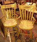 Windsor Painted Decorated Youths Thumbback Arrowback Armchair and Armrocker