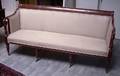 Federal Upholstered Carved Mahogany and Mahogany Veneer Sofa