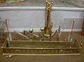 Group of Mostly Brass Fireplace Accessories