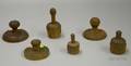 Six Carved Wood Butter Molds