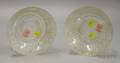 Pair of Sandwich Colorless Pressed Lacy Pattern Glass Bowls