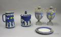 Five Wedgwood Blue Jasperware Items