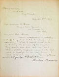 Handwritten signed Theodore Roosevelt letter en suite with previous letter dated August 27th 1898