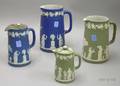 Four Tall Wedgwood Jasper Dip Jugs