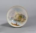 Spode Copeland Handpainted British Landscape Decorated Porcelain Footed Bowl