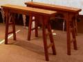 Pair of Chinese Wooden Stands with Splayed Legs