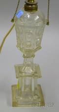 Colorless Glass Oil Lamp Base