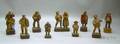 Nine SwissGerman Carved and Stained Pine Figurals and Figural Groups