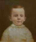 Framed 19th Century Oil on Canvas Portrait of a Young Boy