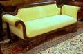 Empire Revival Carved Mahogany and Mahogany Veneer Sofa