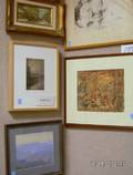 Lot of Seven Framed Works in Various Media