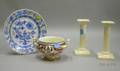 Four Pieces of Continental Decorated Ceramic Tableware
