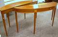 Pair of Kittinger Federalstyle Inlaid Mahogany Demilune Console Tables