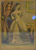 Framed Currier  Ives Handcolored Lithograph Fanny