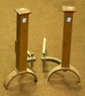 Pair of Arts  Crafts Copper Andirons