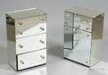 Art Deco Mirrored Side Table and Cabinet