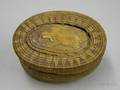 Asian Woven Basket with Woven and Carved Wooden Cover
