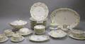 Fiftyfour Piece Haviland Limoges Transfer The Princess Pattern Porcelain Partial Dinner Set