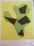 Hans Jean Arp French 18871966 Composition Yellow Green Black