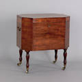 English Sheraton mahogany cellarette ca 1810