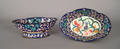 Pair of Japanese enamel on copper bowls 19th c