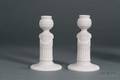 Pair of Wedgwood Lilac Jasper Dip Candlesticks
