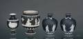 Four Wedgwood Black Jasper Dip Vases