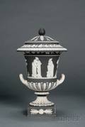 Wedgwood Black Jasper Dip Vase and Cover