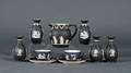 Eight Wedgwood Black Jasper Dip Items