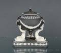Wedgwood Solid Black Jasper Dolphin Incense Burner and Cover