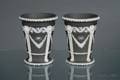 Pair of Wedgwood Solid Black Jasper Vases