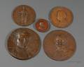 Five Bronze Presentation Medallions