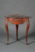 Italian Painted Pine Corner Table