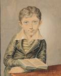 Attributed to Louis Leopold Boilly French 17611845 Portrait of a Boy Holding a Book