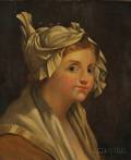 Manner of Jean Baptiste Greuze French 17251805 Girl with a White Cap